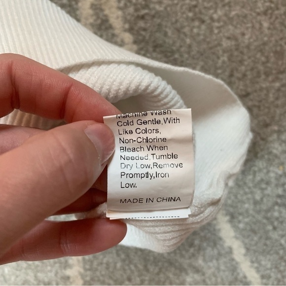 SHEIN Forest Green, Tan and Ivory Color Block Oversized Crew Neck Sweater - Picture 5 of 5